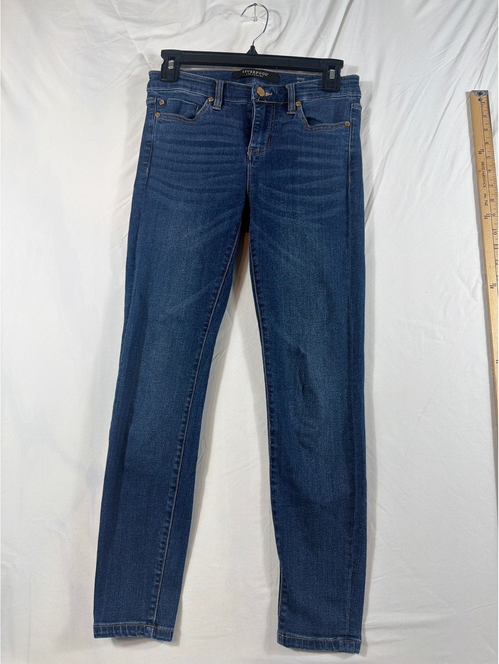 Liverpool Los Angeles Women's Skinny Jeans in Dark Blue Denim, Size 2 Petite